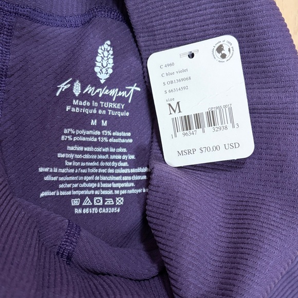Free People Movement Free Throw Leggings, Blue Violet, sz M - Picture 8 of 11